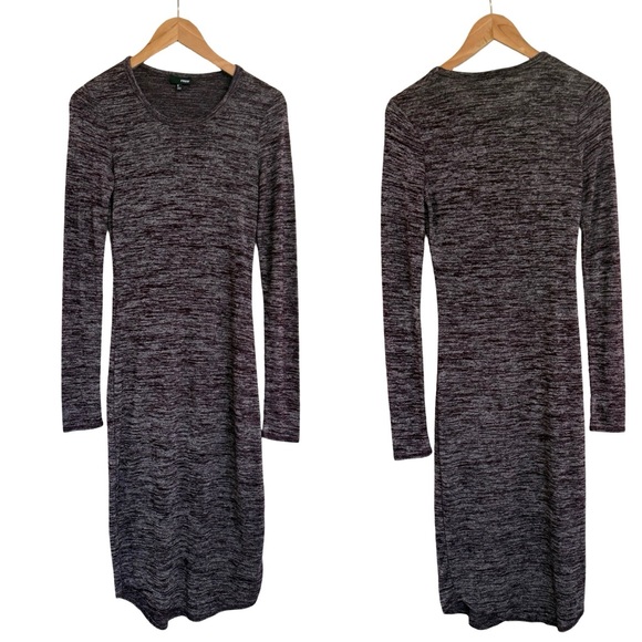 Wilfred Free Aritzia Long Sleeve Sweater Midi Dress Scoop Neck Purple Gray Small - Picture 1 of 6